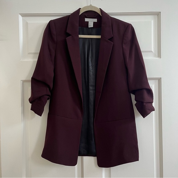 H&M Jackets & Blazers - LIKE NEW H&M Polish Maroon Blazer